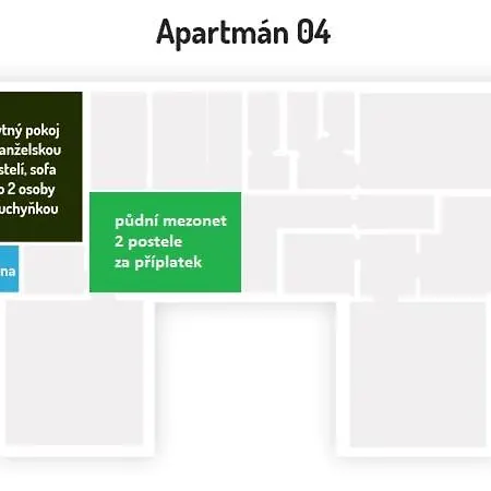 Casa de hóspedes Apartmány Velké Karlovice Velké Karlovice